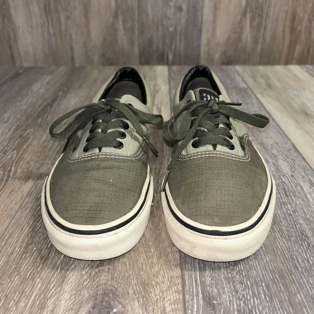 VANS Classic Off The Wall Old Skool Size M 8.5 / W 10 Olive Green Sneaker Shoes